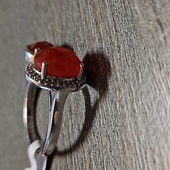 Genuine Red Quartz ring - Picture 3 of 4